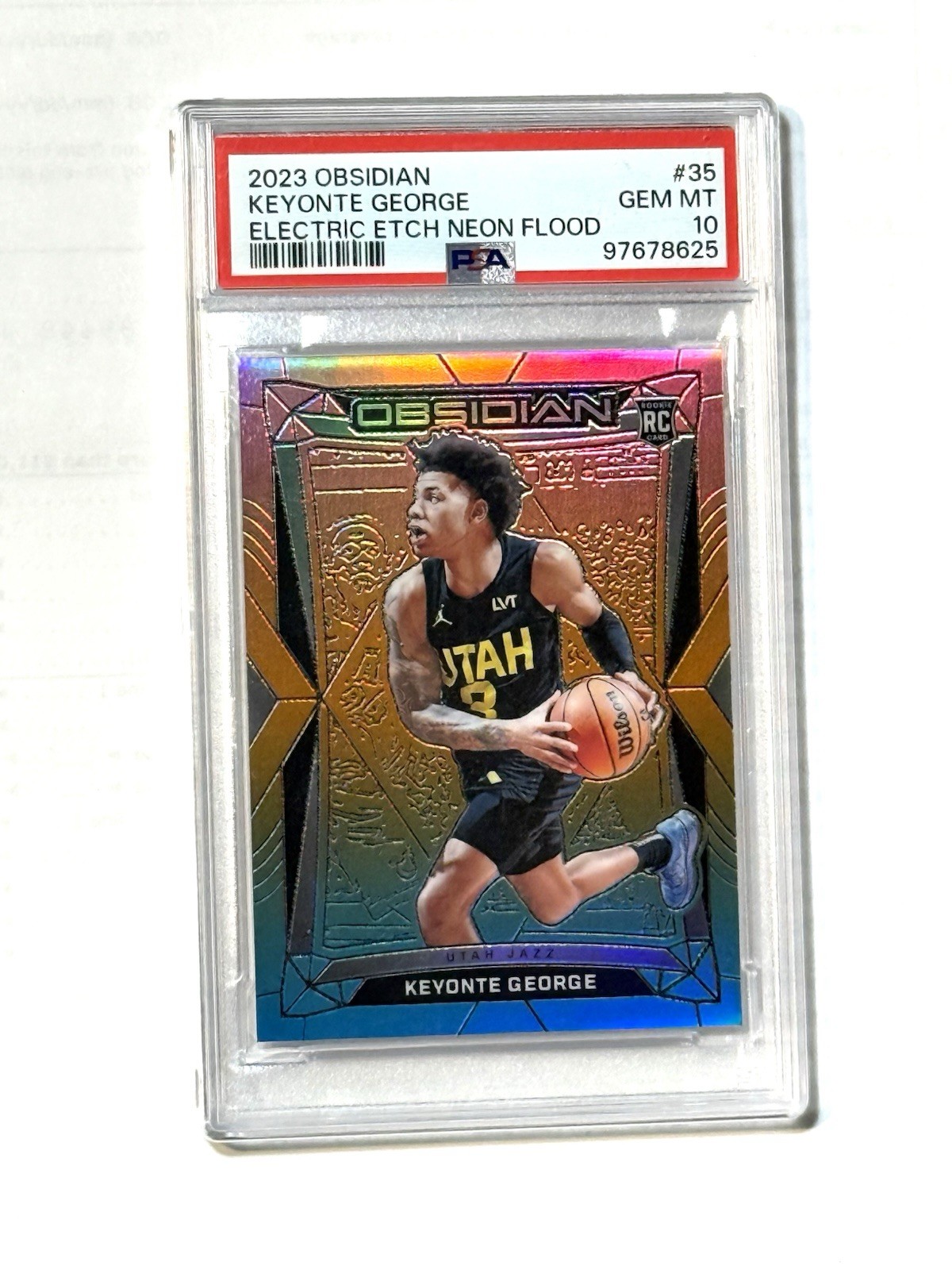 2023 Obsidian -Keyonte George #35 Electric Etch Neon Flood *RC*🔥🔥
