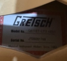 Gretsch G6118T LTV Ltd 2008 125th Anniversary Limited Edition-Jaguar Tan OHSC
