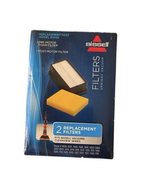 New BISSELL 1008 CleanView Vacuum Replacement Filter Pack - Pre & Post Motor