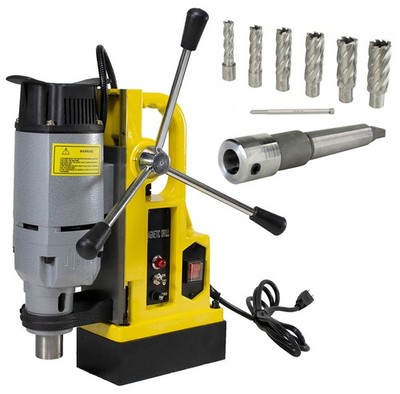 Steel Dragon Tools  MD25 Magnetic Drill Press with 7pc 2'' HSS Annular Cutter Kit