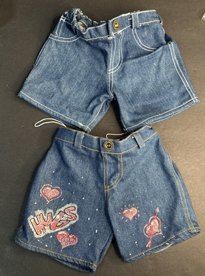 Build A Bear Workshop BABW Jeans Denim Hugs Pants 2 Pairs