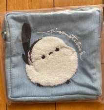 Shimaenaga Bird Denim embroidered pouch #2 Shimaenaga Bird Shimaenaga Bird Bird