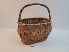 Einkaufskorb Holz Weide Flechtwerk Braun Vintage Weidenkorb Erntekorb #268642