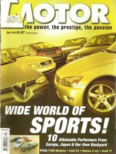 Motor May 1999 magazine Lexus IS200 Ferrari 360 Audi S3 & TT Nissan Z Alfa 156