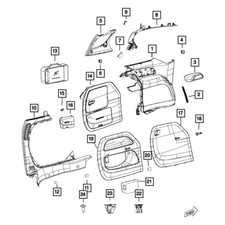 For Chrysler Pacifica 17-23 Chrysler Rear Lef...