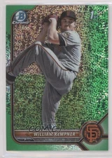2022 Bowman Draft Chrome Green Sparkle Refractor /99 William Kempner #BDC-3
