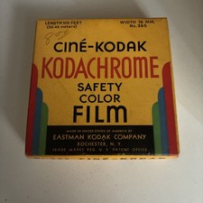 Vintage Cine-Kodak Kodachrome Safety Color Film Unopened 16mm 100ft