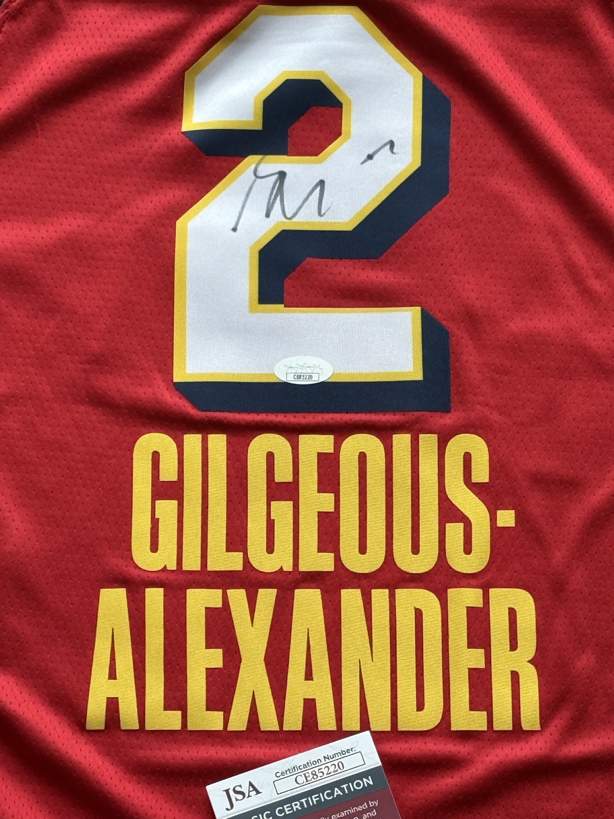 Shai Gilgeous Alexander Autographed Signed Oklahoma City Thunder All Star Game Jersey Oklahoma City MVP JSA COA 