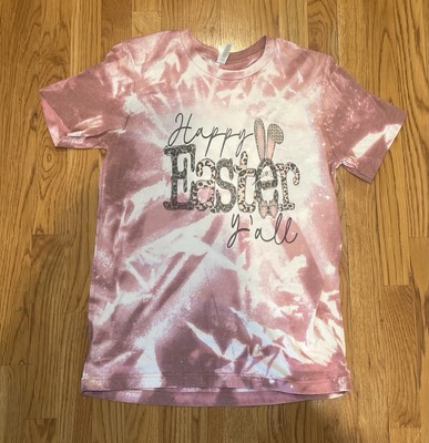 Woman s Happy Easter Tie Dye Shirt Size M