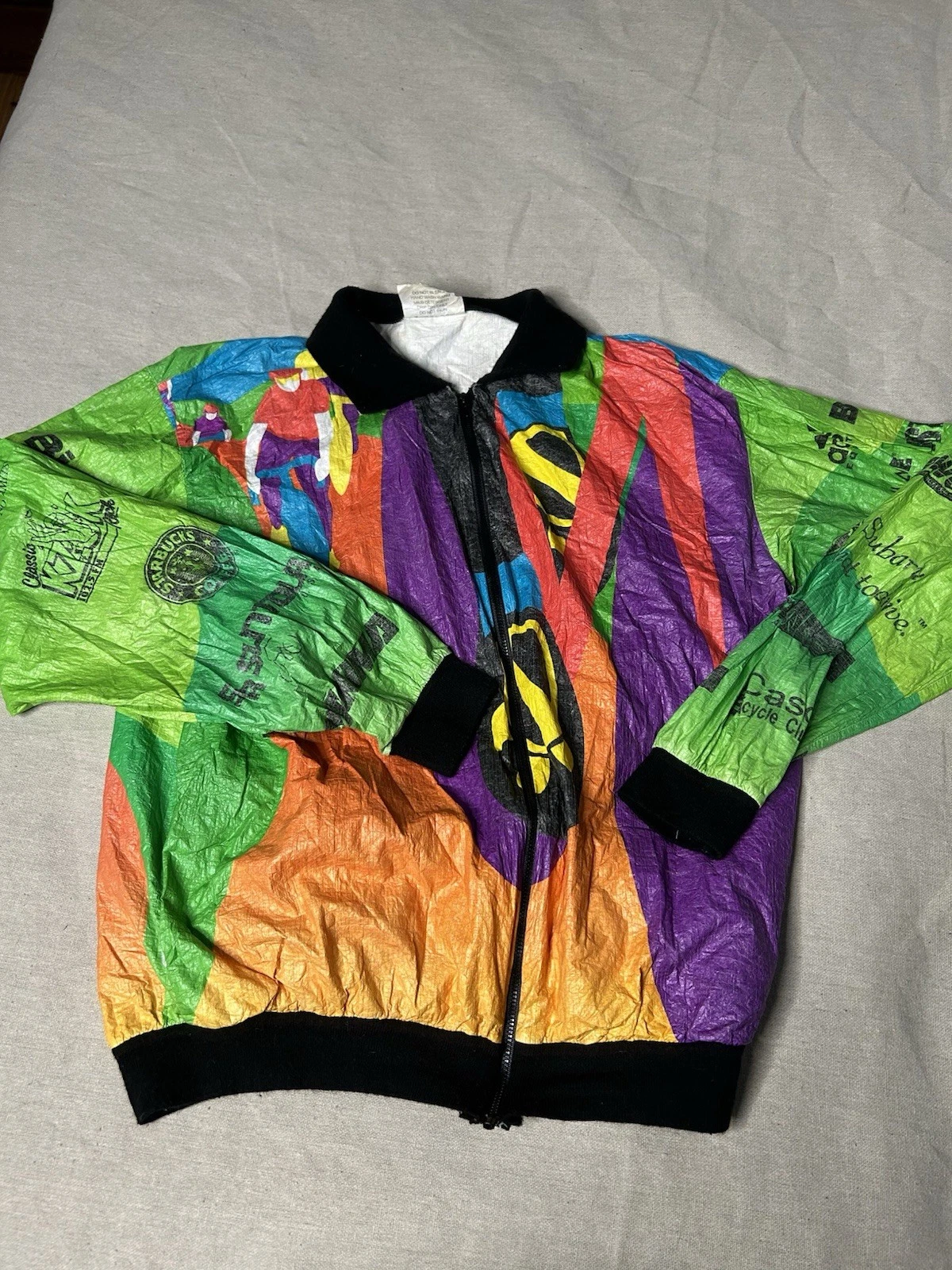 Vintage Seattle to Portland Cycling Jacket Mens M Lightweight Tyvek 1993 B8