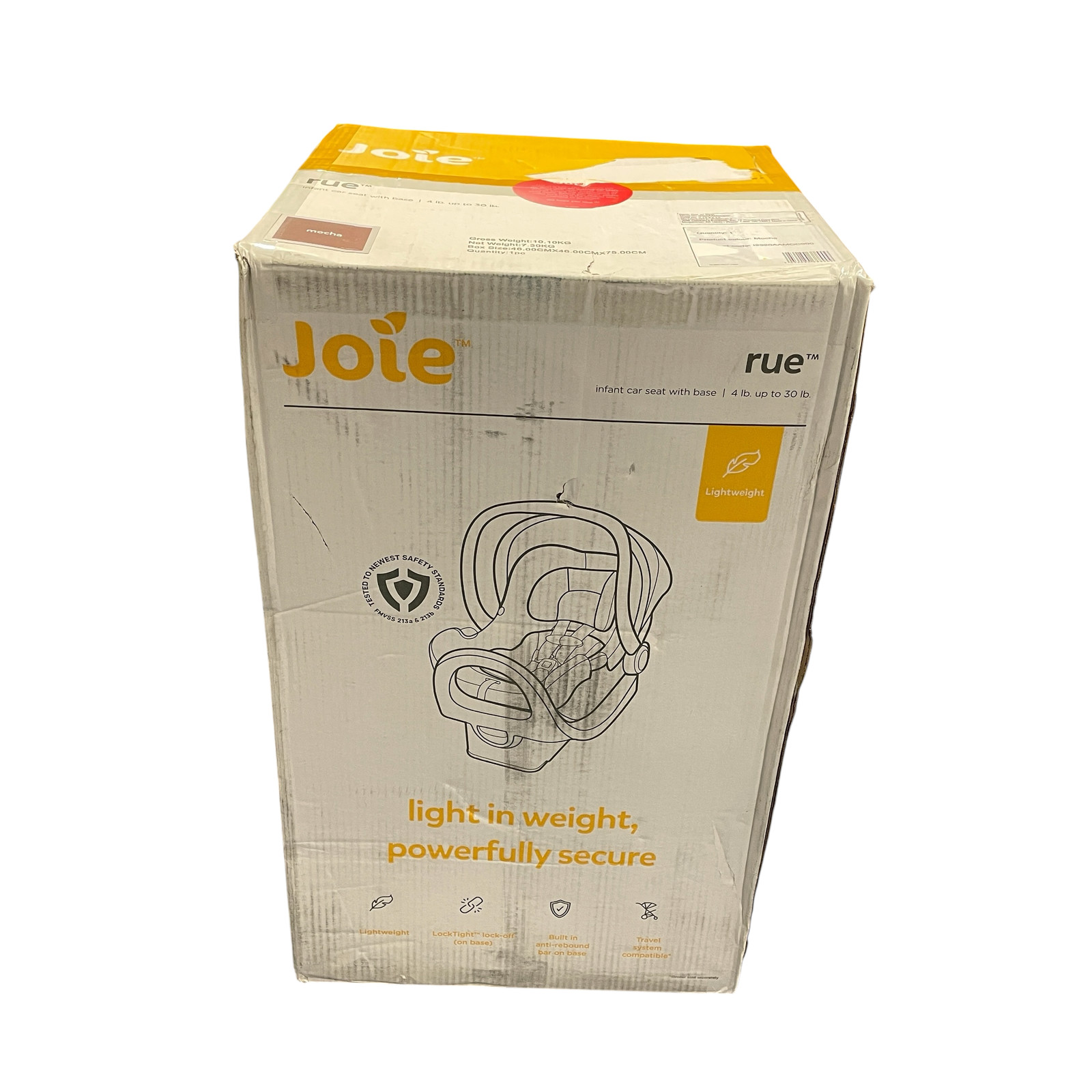 New Joie Rue Mocha Infant Seat with Base Made in 2026 I2320AAMOC900