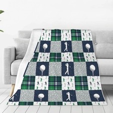 Golf Blanket Throw Soft Fleece Ultra Warm Plush Flannel Blanket for Bed Trave...