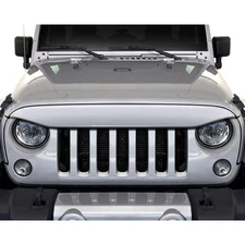 For Jeep Wrangler JK 2018 Duraflex Hawkley Style Fiberglass Front Light Brow