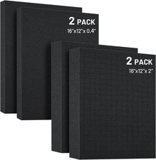 Dual-Thickness Case Foam Insert Kit 4PCS 2PCS 16X12X2"  2PCS 16X12X0.4" - Pic