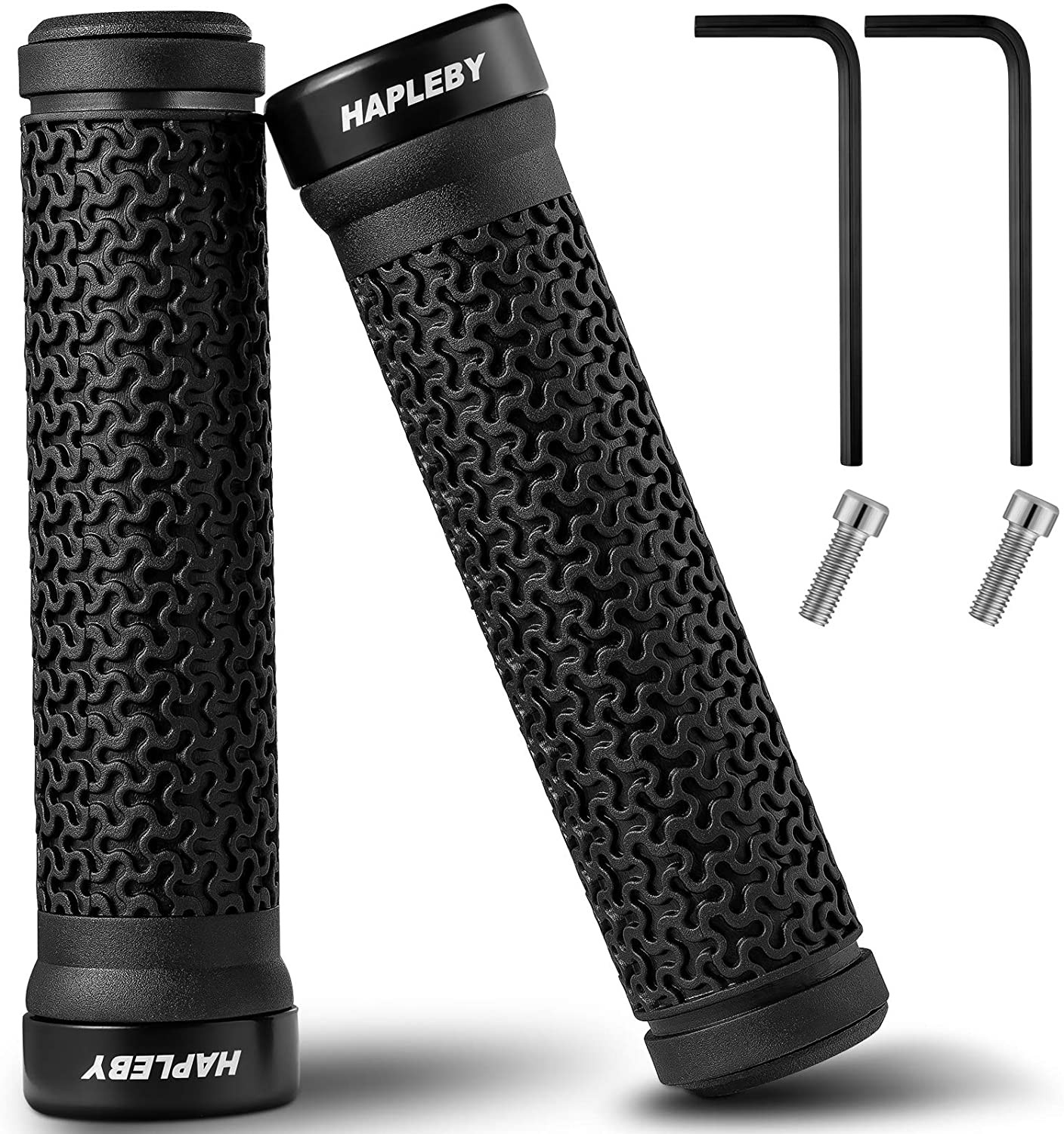 Hapleby Bike Handlebar Grips Lock-On MTB Bicycle Grips Anti-Slip with Tools Set