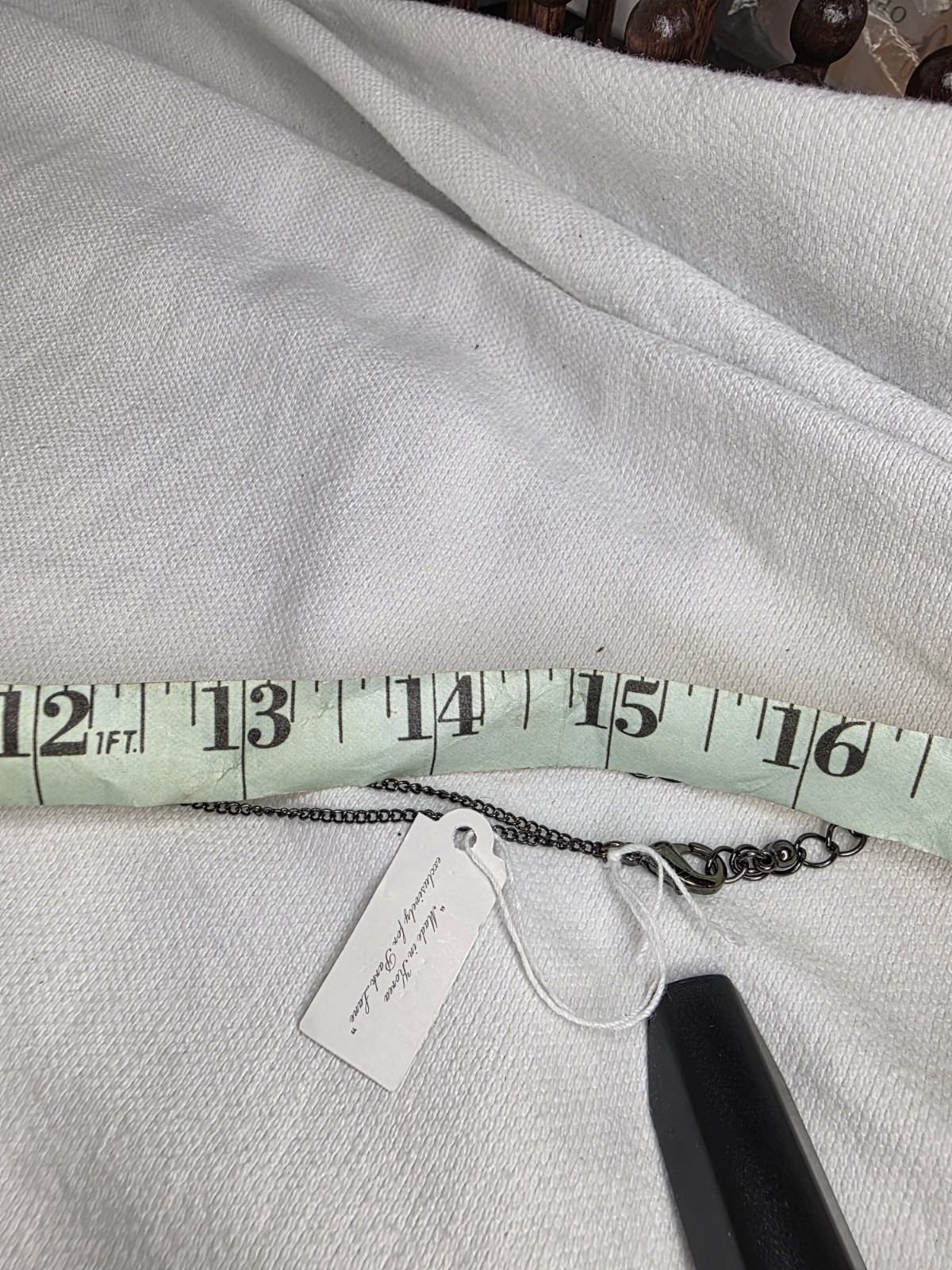 Park Lane Black Pyramid Fringe Chain Necklace Geometric Tiles Design New (Read⬇️