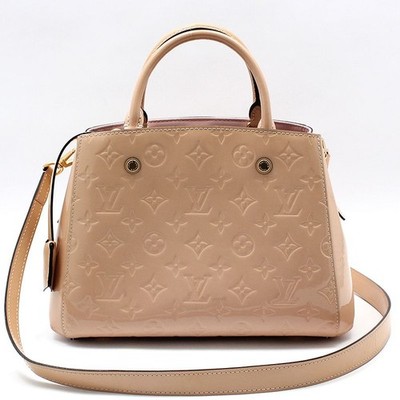 Louis Vuitton Monogram Vernis Beige Rosa Montaigne BB Schultertasche 74840603