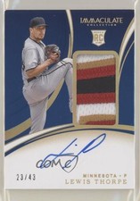 2020 Panini Immaculate Rookie Holo Gold 23/43 Lewis Thorpe #106 Patch Auto 4z8