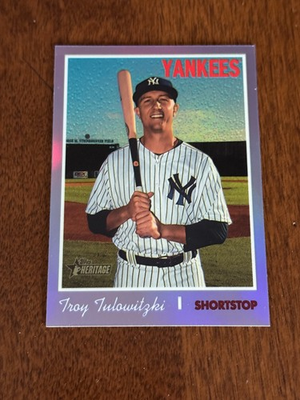 #ad 2019 Topps Heritage High Number Troy Tulowitzki #THC 545 Purple Refractor $1.99