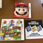 SUPER MARIO 3D LAND FOR NINTENDO 3DS BOX AND MANUAL ONLY, NO GAME