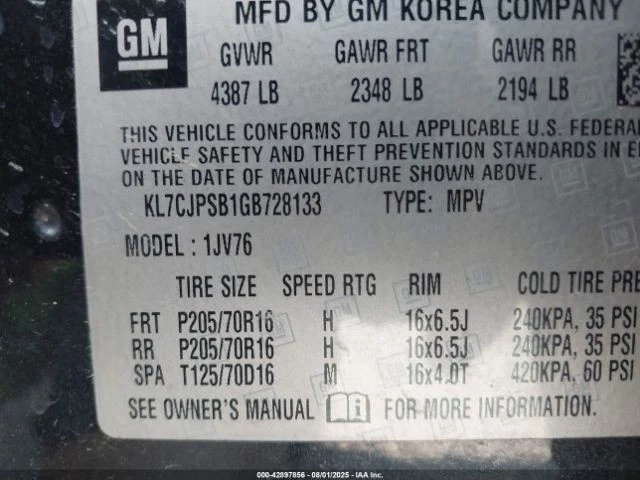 2016 Chevrolet Trax AC Compressor 1.4L Used 124k Miles OEM 682-01059 - Image 3 of 4