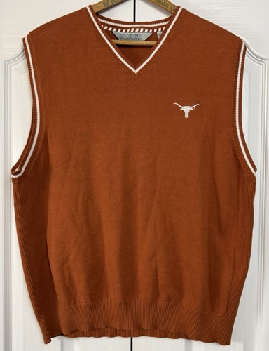 Vintage Texas Longhorns Weste XL Orange Campus Specialties Stitched Logo Baumwolle - Bild 2 von 10