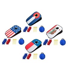 Cornhole Board Set Compact Sturdy Corn Hole Game for Beach Gathering Camping
