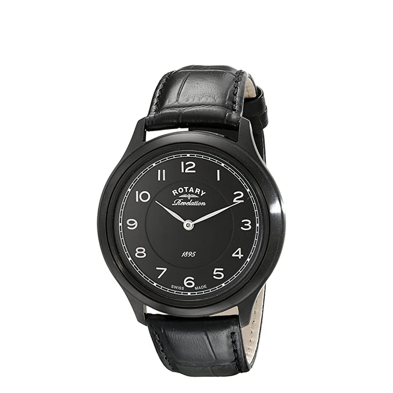 Rotary Men's Black Revelation Swiss Made Watch, Sports Direct - Image 2