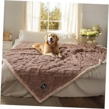Waterproof Pet Blanket, Liquid Pee Proof Dog Blankets for XL 85" x57" Khaki