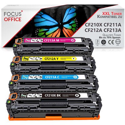 4 XL Toner für HP LaserJet Pro 200 Color M251n M251nw M276n M276nw 131X 131A SET