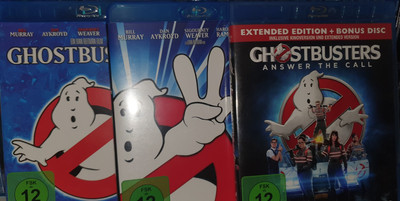 Blu Ray 3 Filme Ghostbusters I  II 1 Bis 3 Answer The Call Extended Cut Edition