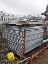 36x site hoarding panels - Solid site screen Heras 2m x 2.1m wide with Stillage