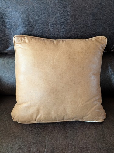 Fish Trout Salmon Tapestry Throw Pillow Faux Leather Back 15 X 15 Cabin Decor - Picture 2 of 7
