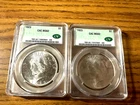 1923-P LIBERTY PEACE SILVER DOLLAR CAC MS62 LOT OF 2