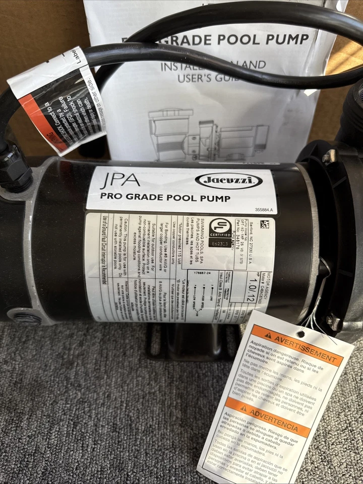 Jacuzzi 348178 JPA Pro Grade Pool Pump, 3' STD 1 HP 2SPD, Black - Image 2 of 4