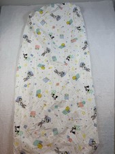 Vtg Baby Looney Tunes Fitted Crib Sheet Unisex 25x50 In. Bugs Tweety Sylvester