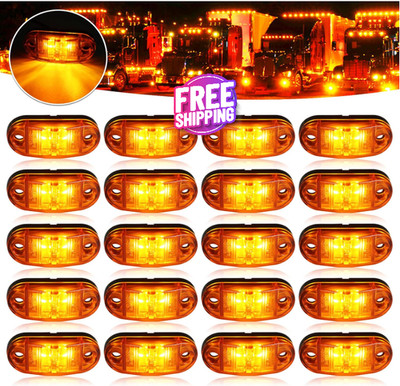 luces para trailer LED traila remolques camiones truck luz leds 20pak rojo ambar