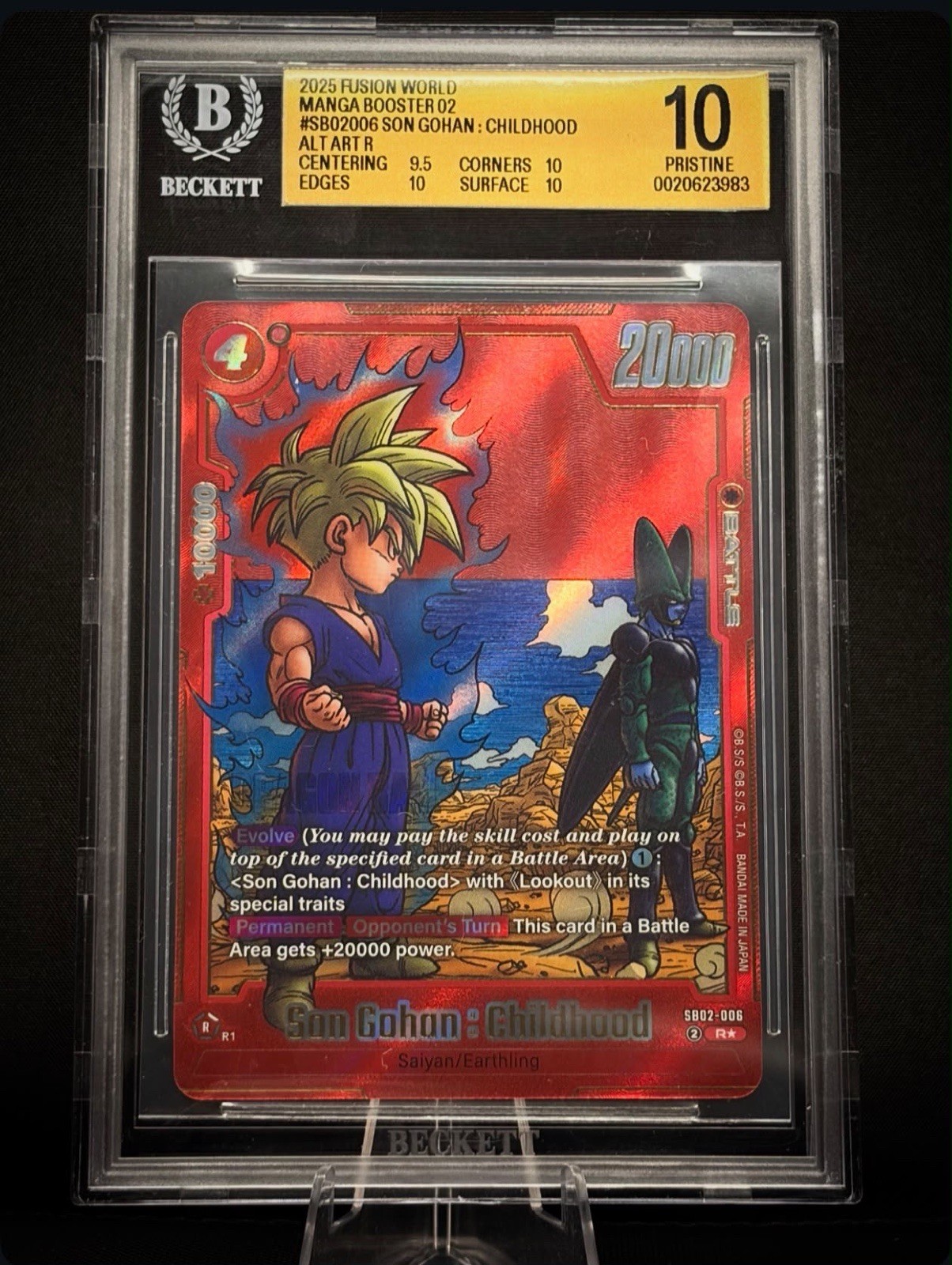 Dragon Ball Fusion World SB02 006 Son Gohan Rojo Manga BGS Prístino 10