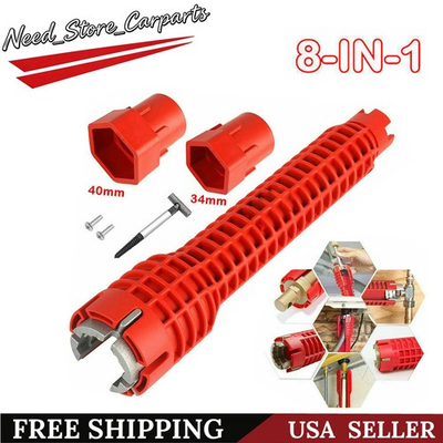 #ad #ad 8 in 1 Faucet Sink Installer Multi Tool Pipe Wrench Plumbing for Kitchen Bathroo $8.09