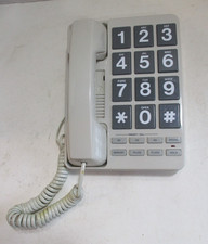 Radio Shack Big Button Phone Large Numbers 43-804A Off White WORKS SEE VIDEO