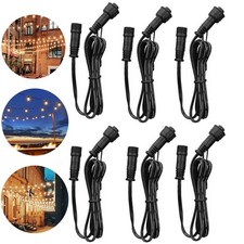 6Pcs 5m Extension Cables Waterproof for Outdoor G40 Festoon String Light Garden