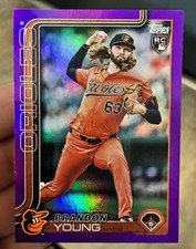 2025 Topps Update #US97 Brandon Young Purple Rainbow Foil #/250
