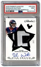 2019 Flawless Star Swatch Auto Emerald 2/2 Deshaun Watson #SS-DW PSA 9 R6220J