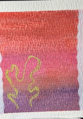 Original Abstract Art - Distress Crayons & Posca - 2.5x3.5  - mini art ACEO/ATC