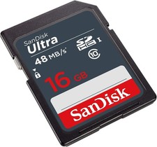 SanDisk Ultra 16GB SD SDHC Memory Flash Card UHS-I Class 10 Read Speed up to 48M