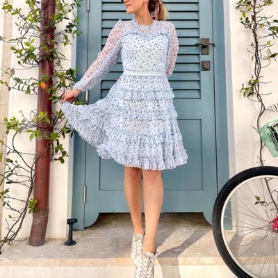 blue ivy mini dress Mini Adriana Dress in Blue – Ivy City Co main image 1