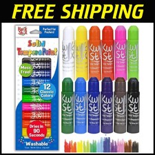 Non-Toxic Kwik Stix Paint Sticks - 12 Classic Colors
