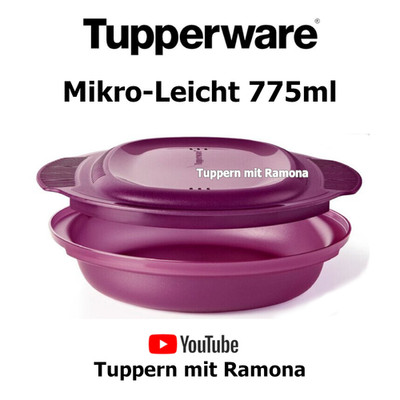 Tupperware I61 Mikro Leicht 775 ml lila Mikrowellengeschirr Teller 23,8cm breit