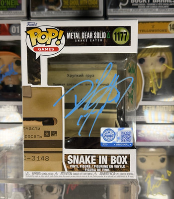 Funko Pop! Snake in Box signed David Hayter Autogramm SWAU Metal Gear Solid Game