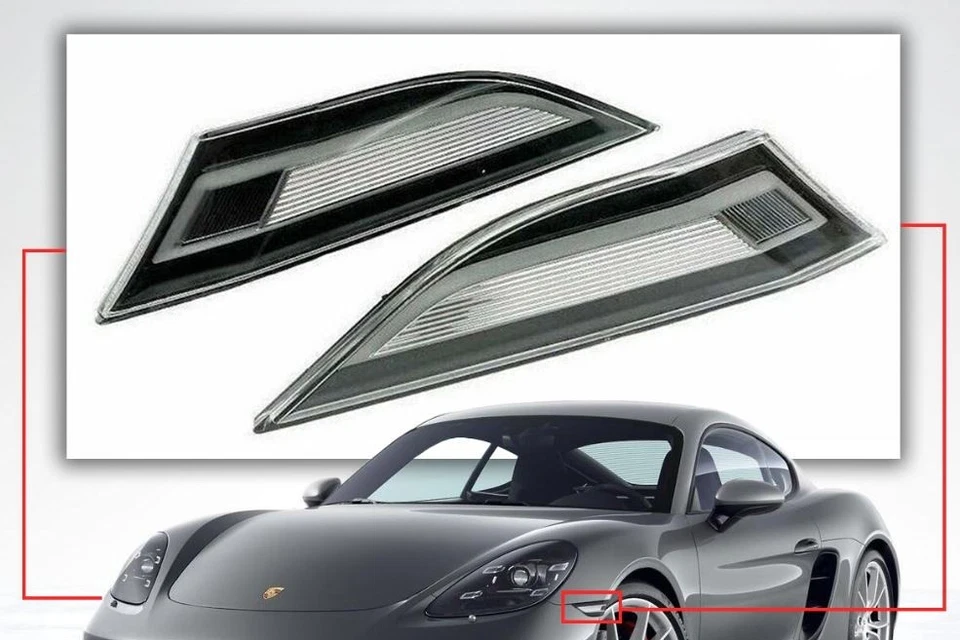 Juego de luces LED transparentes para Porsche 718 Cayman 2017-2025 99163125505/506 Foto 2 de 2